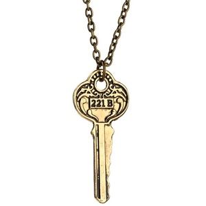 Bronze or Silver Sherlock Holmes key necklace